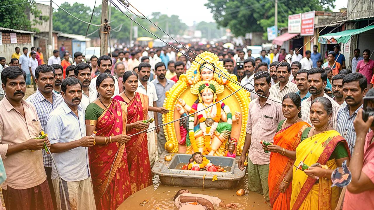 Tragedy in Gorakhpur During Durga Idol Immersion As High-Tension Wire Contact Kills Three and Injures Ten