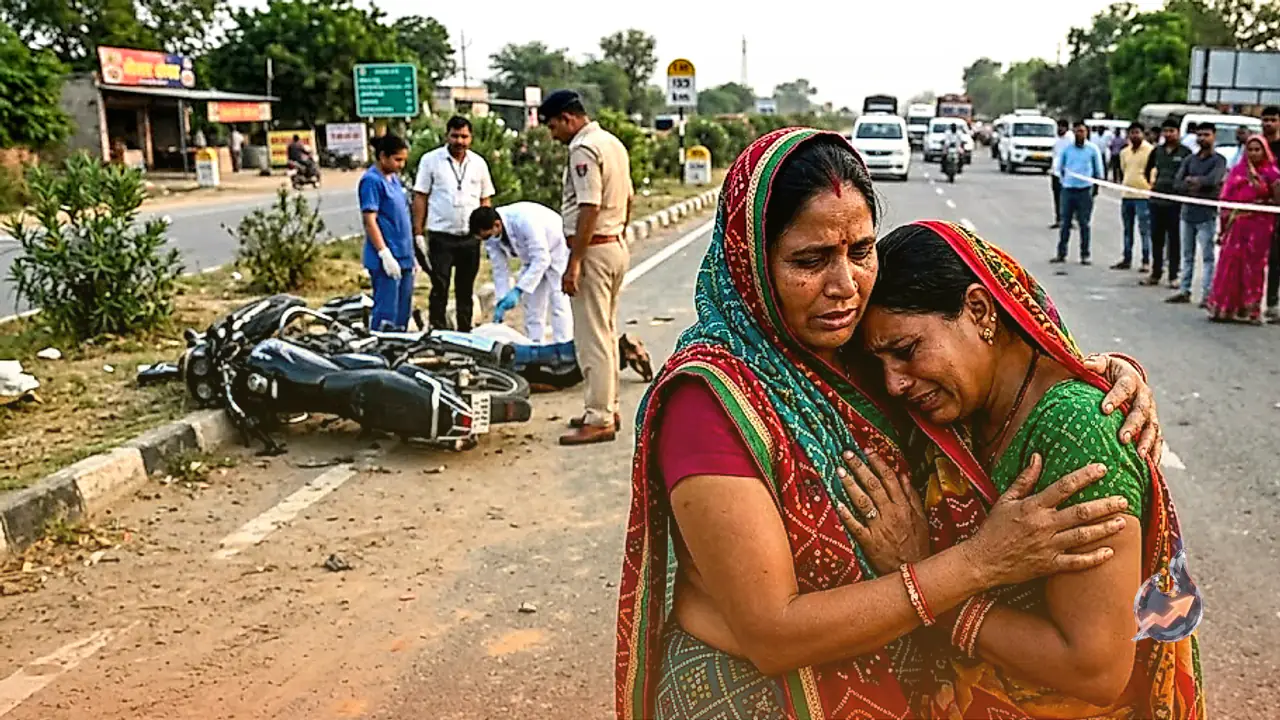 Tragic NH 27 Crash in Bhilwara Leaves Newlywed Couple Dead as Speeding Car Hits Motorcycle