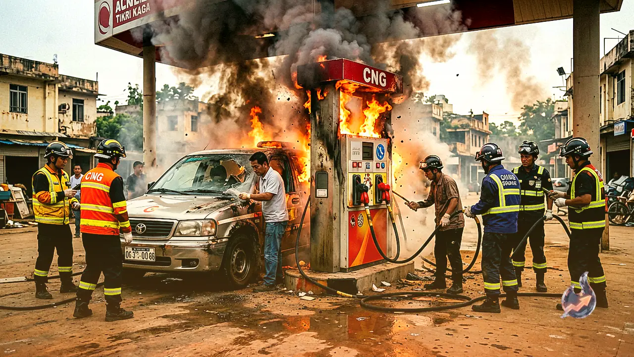 Truck Refueling Triggers Fatal CNG Station Blast in Tikri Kalan Killing Two Workers
