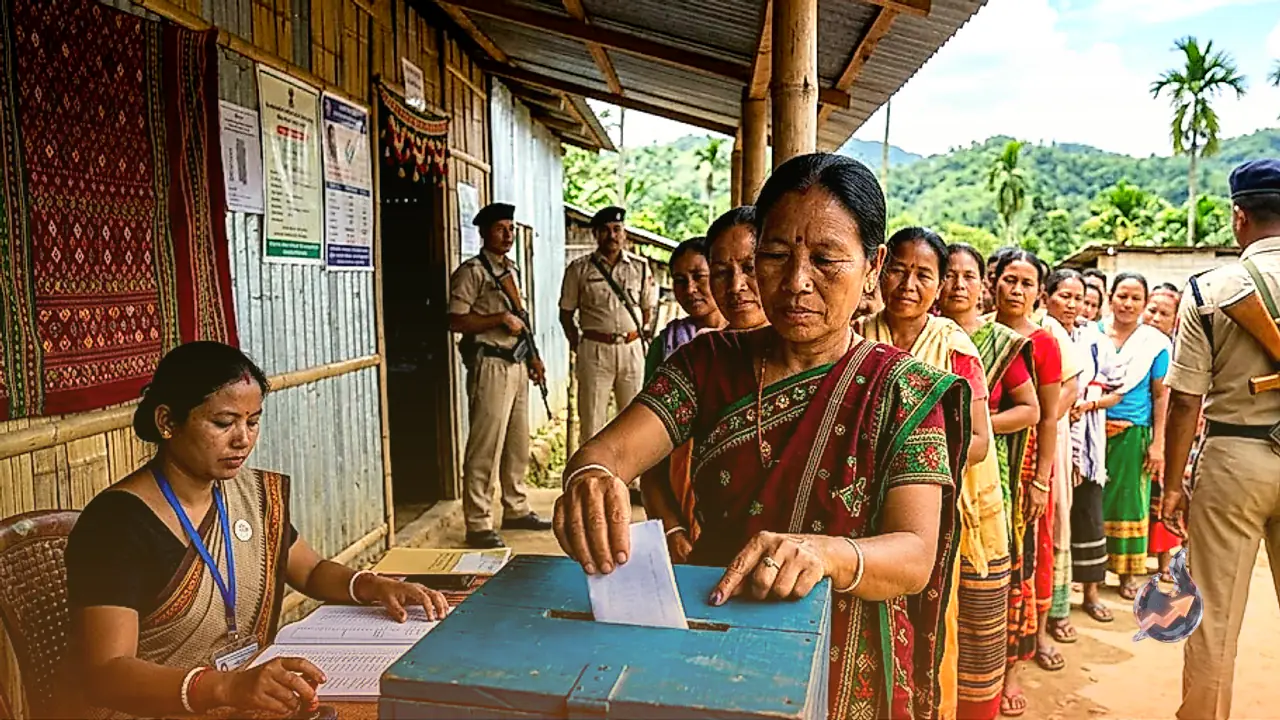 त्रिपुरा स्वायत्त जिला परिषद क्षेत्र में ग्राम समितियों के लिए कड़ी सुरक्षा के बीच मतदान शुरू