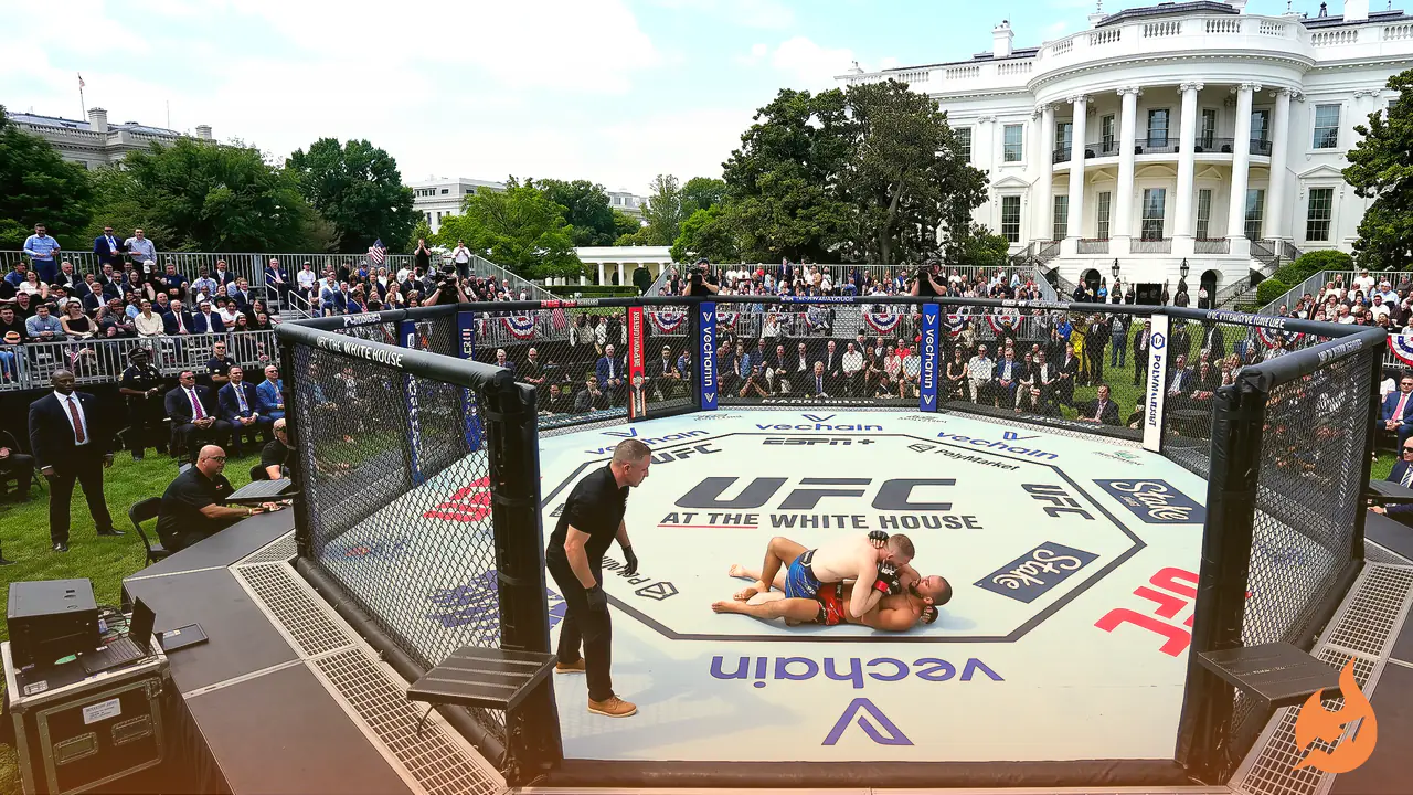ट्रंप के व्हाइट हाउस UFC इवेंट में क्रिप्टो कंपनियों के लोगो से सजेगा Octagon
