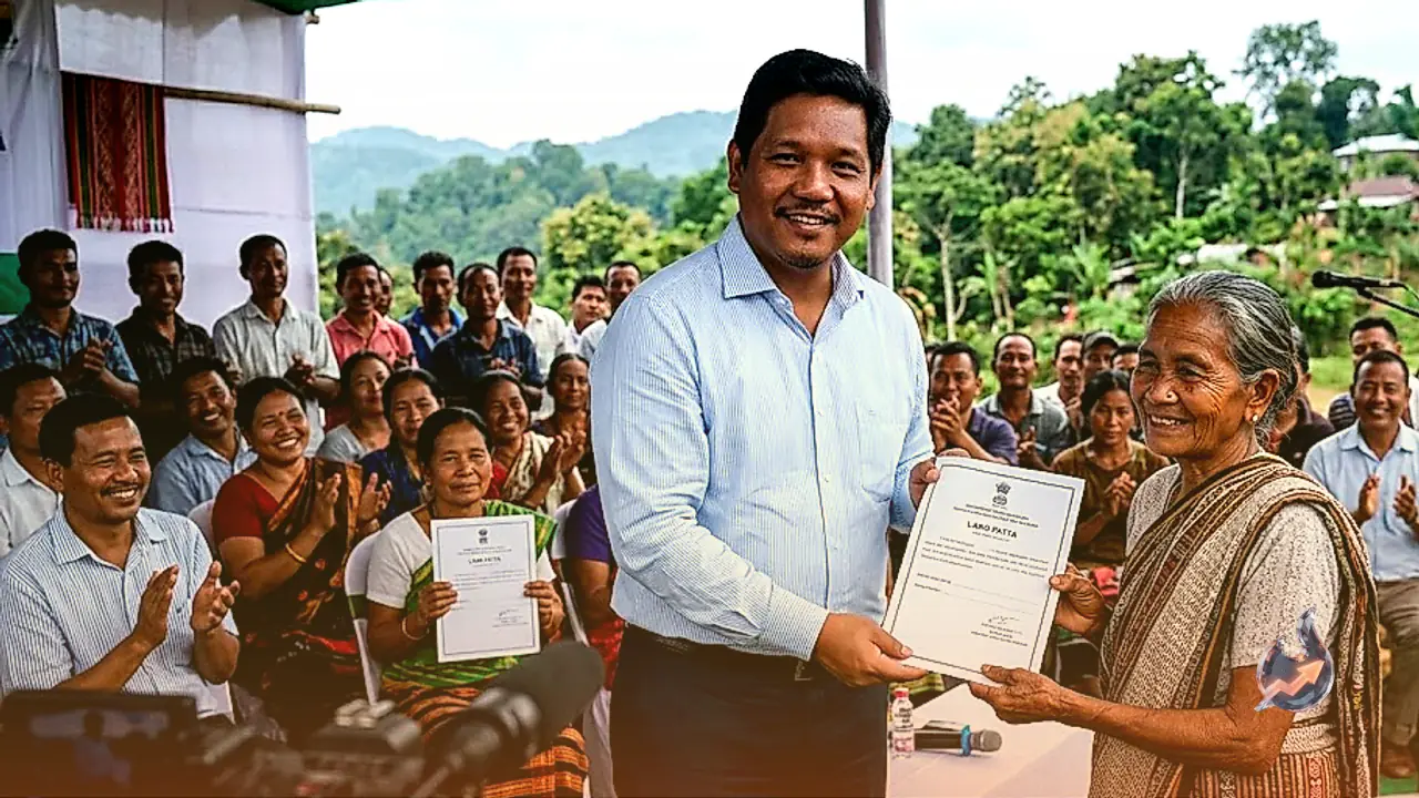Long-Standing Demand Met as Conrad K Sangma Hands Over Land Pattas in Tura