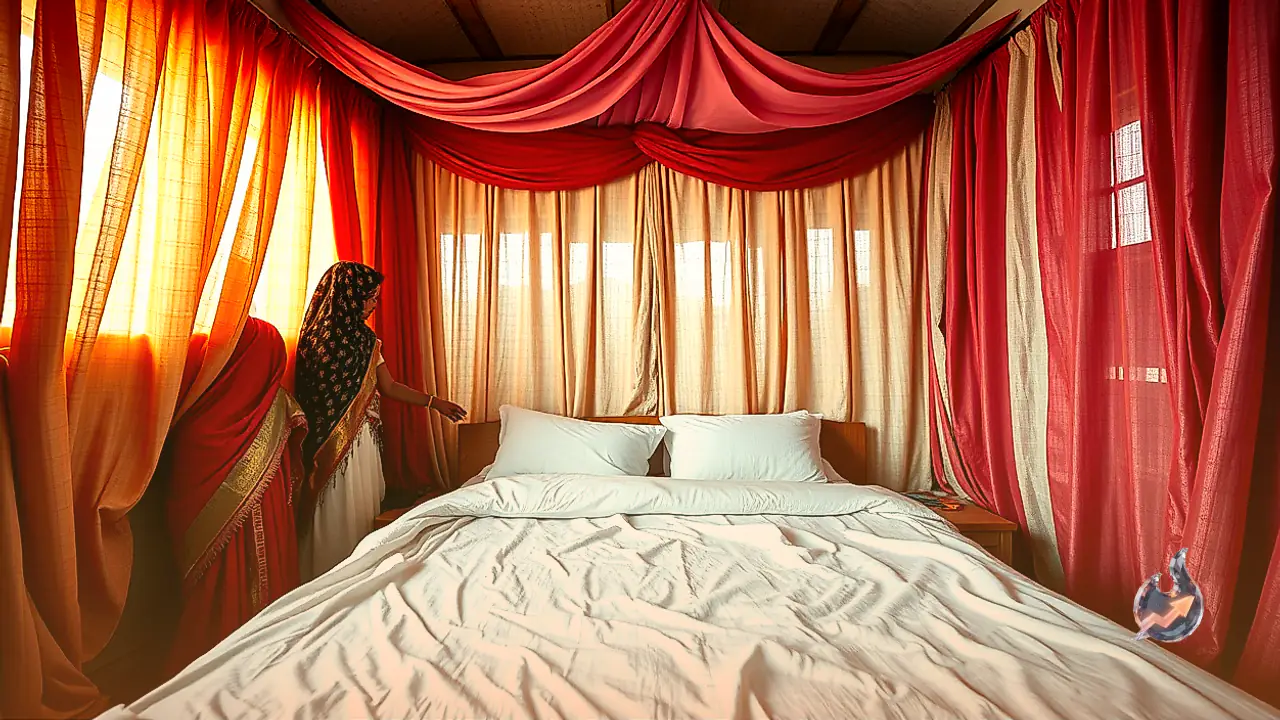 Turn Old Sarees and Bed Sheets into Beautiful Curtains with Creative Home Decor Ideas