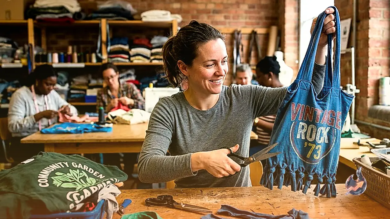 Turn Old T-Shirts into Sturdy Reusable Shopping Bags Without Sewing in Under 10 Minutes