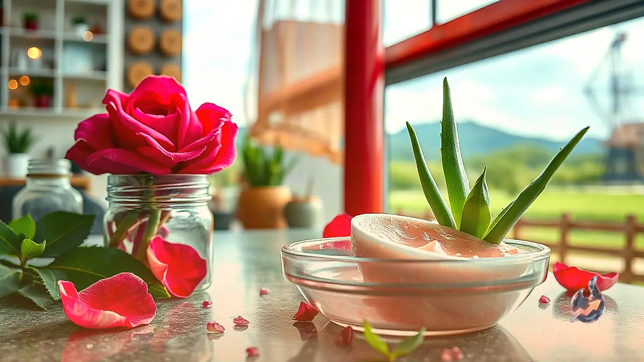 How to Prepare Fresh Rose and Aloe Vera Gel at Home for Glowing Skin