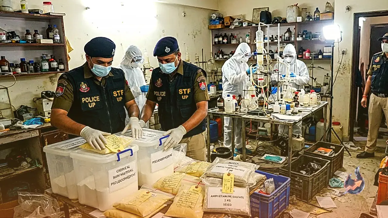 ग्रेटर नोएडा में दो अवैध ड्रग्स लैब का पर्दाफाश, 45 करोड़ की एम्फेटामाइन के साथ दो गिरफ्तार