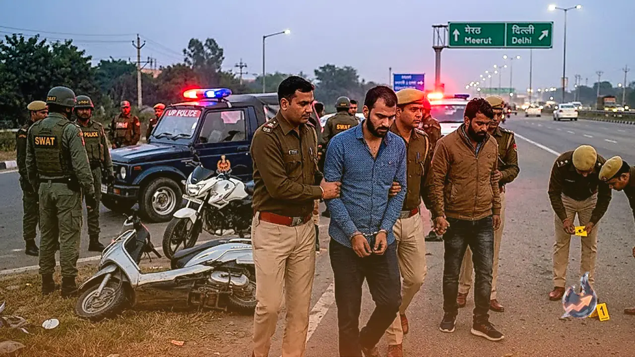 गाजियाबाद में दिल्ली-मेरठ एक्सप्रेसवे पर बस पर गोलियां बरसाने वाले दो बदमाश पुलिस एनकाउंटर में दबोचे गए