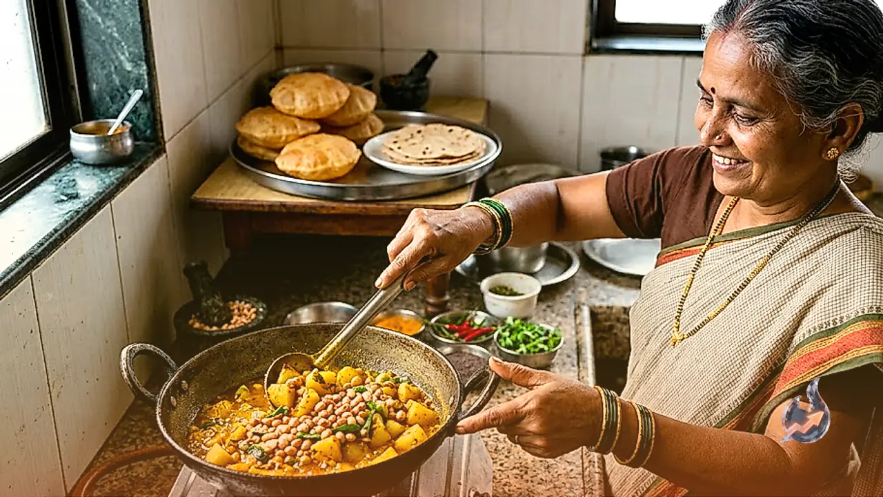 Prepare Traditional Maharashtrian Batata Bhaji Using Boiled Potatoes and Crushed Peanuts