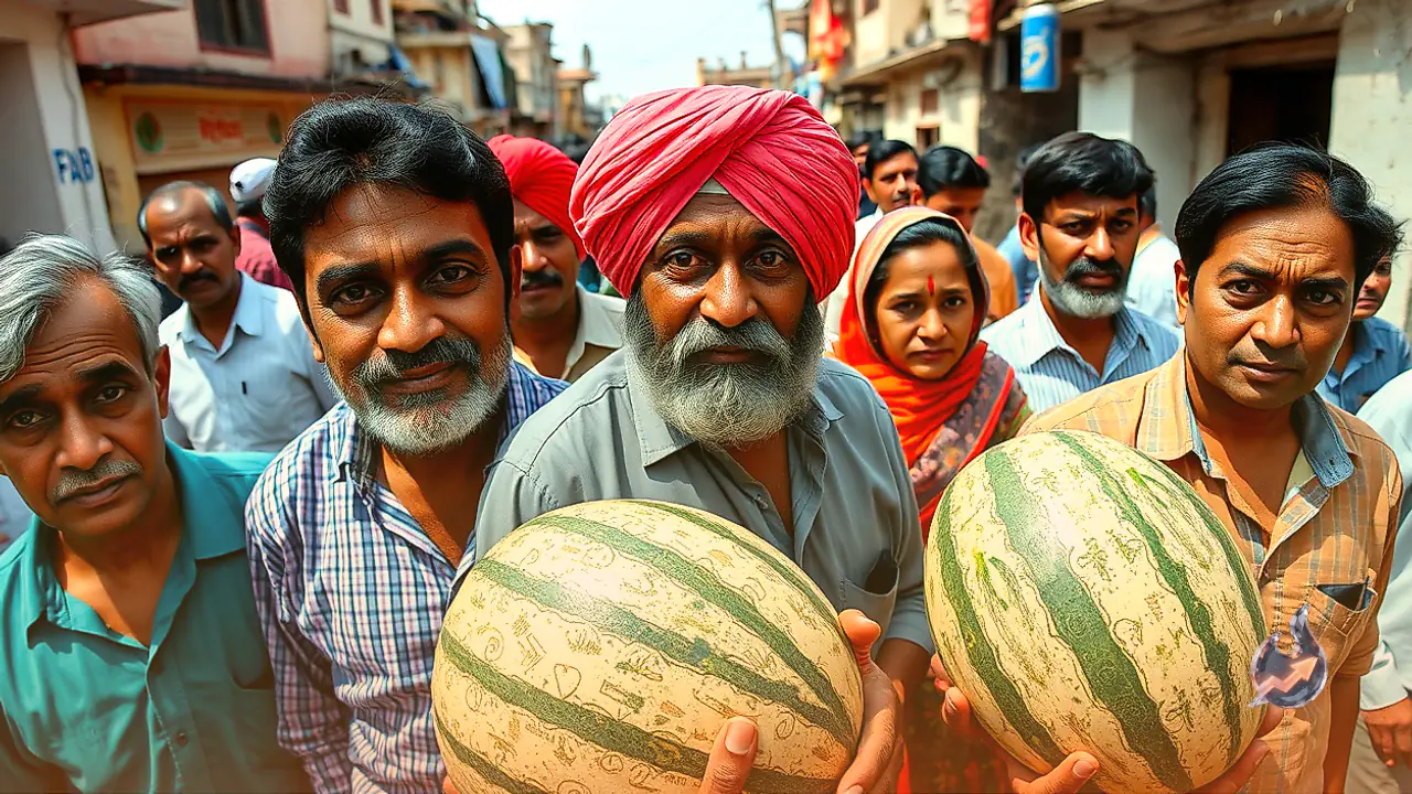 Udaipur Artist Harshwardhan Singh Carves Nana Patekar Portrait on Watermelon