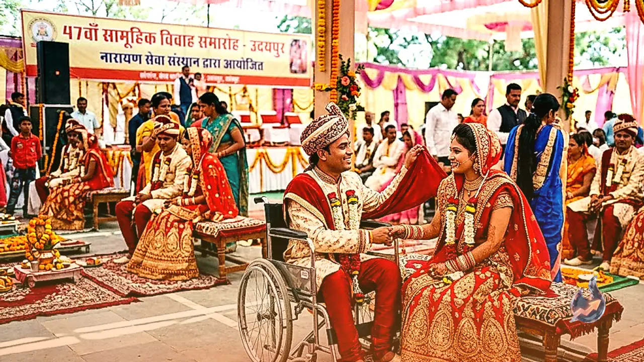 50 Differently-Abled and Underprivileged Couples Tie the Knot at Udaipur Mass Wedding