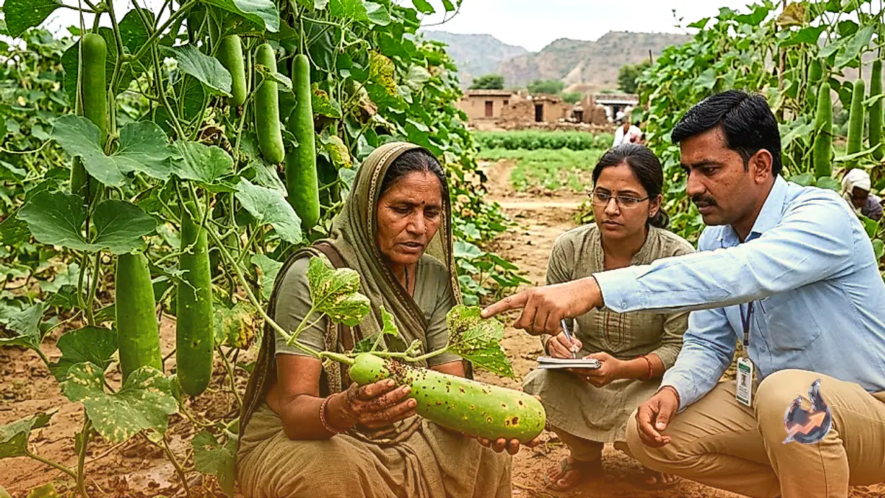 Pest Infestation Threatens Bottle Gourd Crops in Udaipur Post-Monsoon Pause; Agriculture Experts Issue Alert