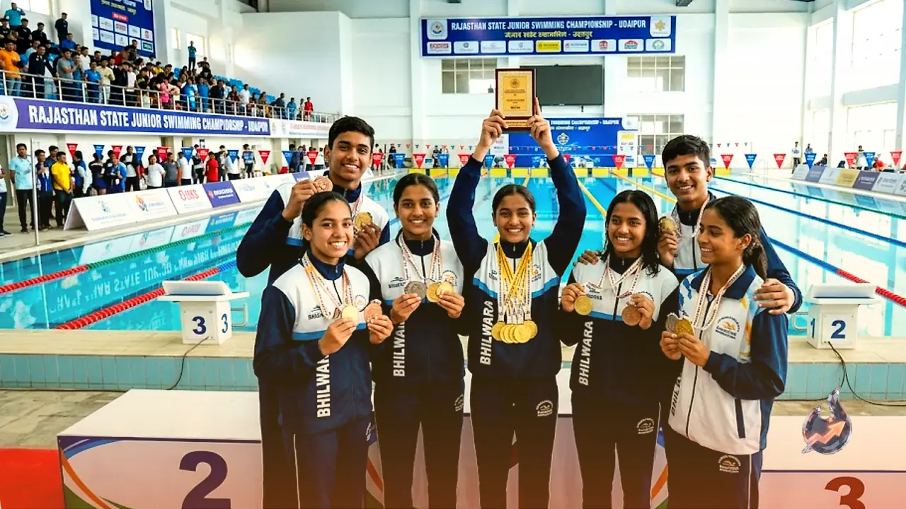 Bhilwara Swimmers Dominate State Championship in Udaipur with Magnificent Medal Haul