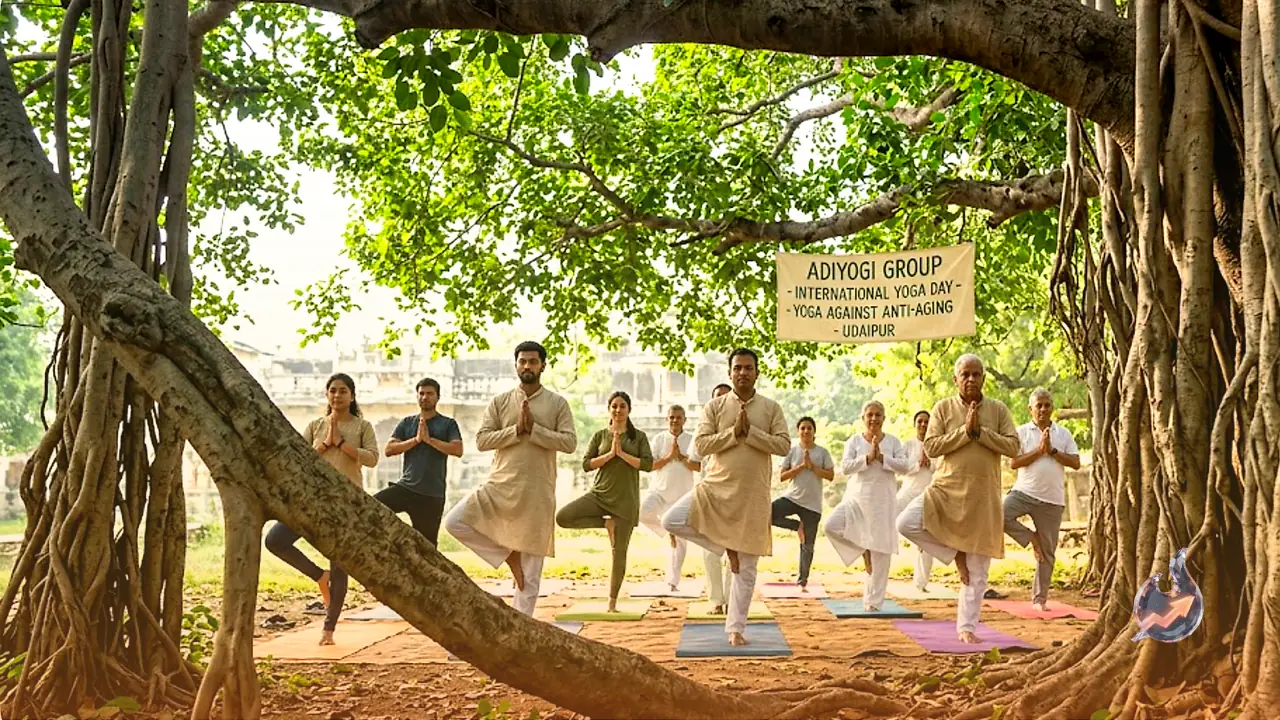 Udaipur's Ancient Trees Shade Unique Yoga Sessions Under 'Yoga Against Anti-Aging' Theme