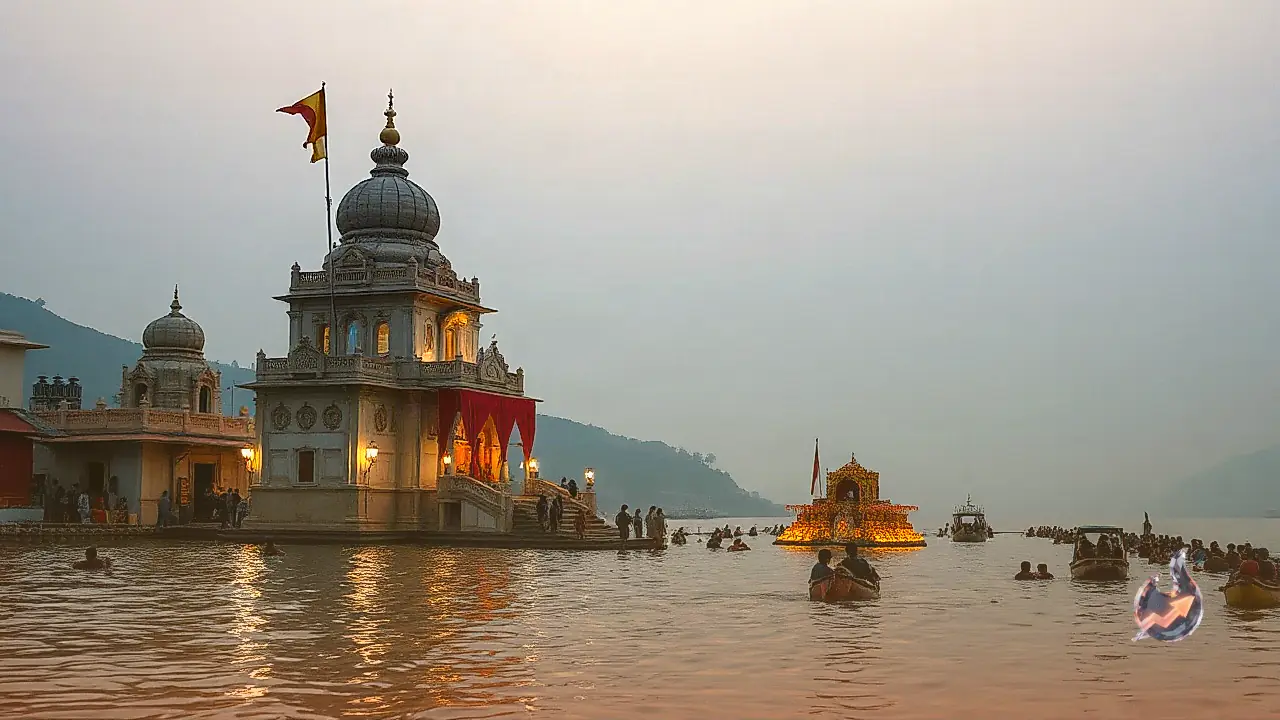 Udaipur Witnesses Unique Submerged Darshan of Lord Shiva at Rameshwar Temple During Sawan