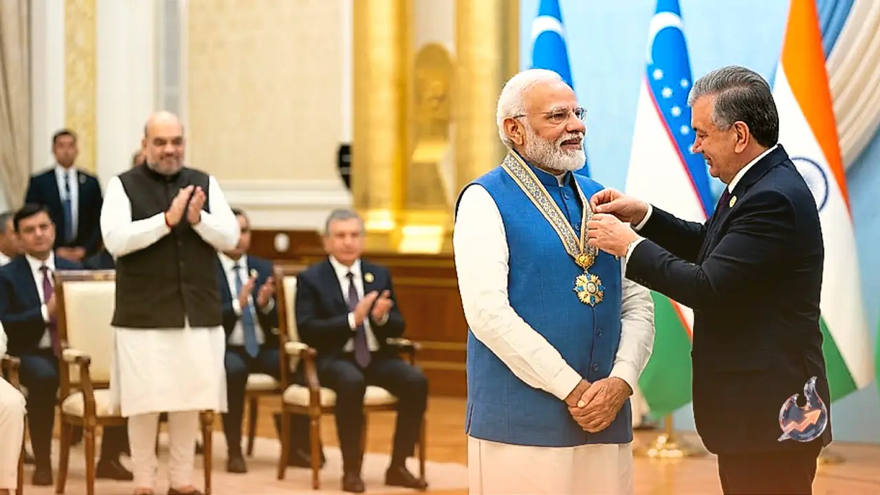 Prime Minister Narendra Modi Conferred With Uzbekistan Highest Civilian Honour, Amit Shah Extends Wishes