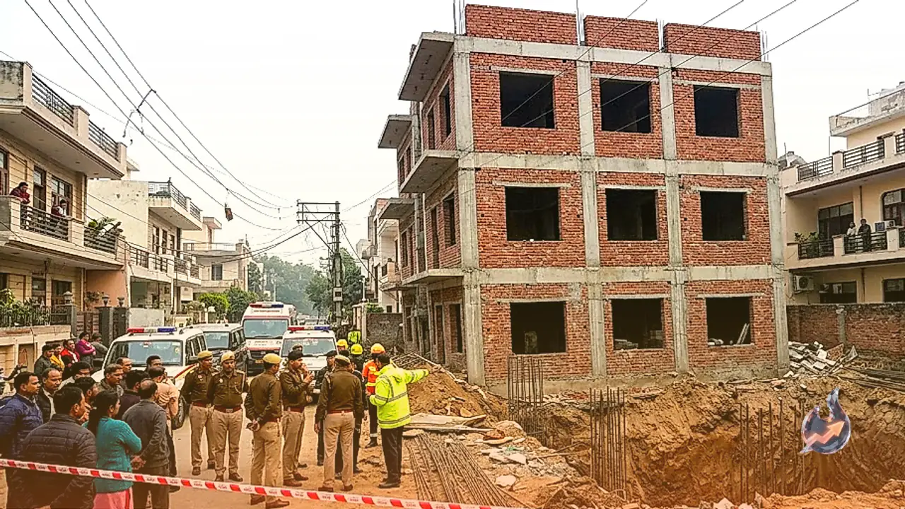Under-Construction Multi-Storey Building Tilts in Sushant Lok Following Basement Dig, Over 20 Evacuated