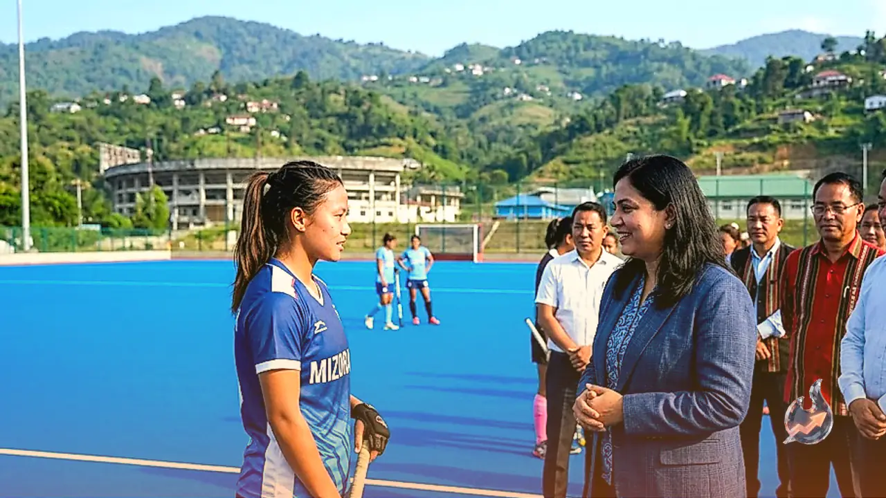 Union Minister Raksha Khadse reviews sports infrastructure, meets athletes in Mizoram