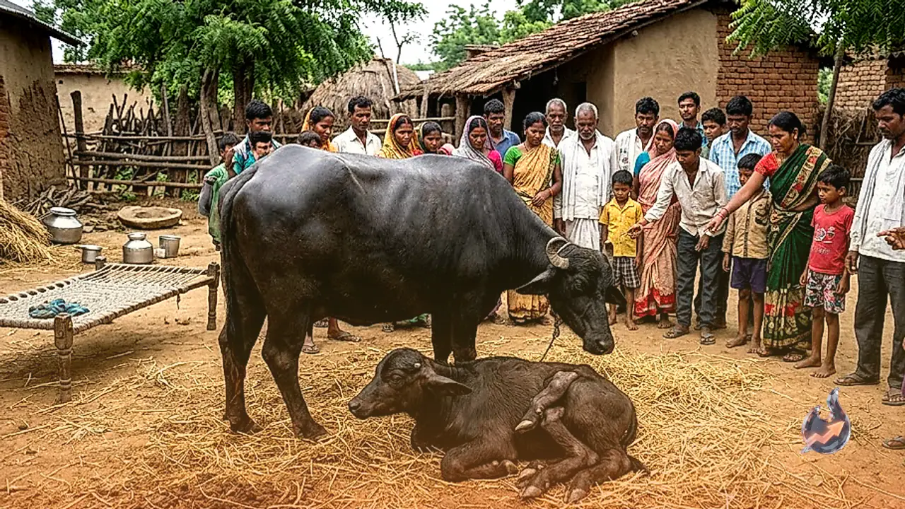 मध्य प्रदेश के डिंडौरी में अनोखा मामला, भैंस ने आठ पैरों वाले बछड़े को दिया जन्म