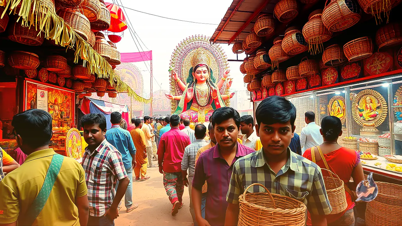 फरीदाबाद के सेक्टर-3 में सजेगा अनूठा दुर्गा पंडाल, बांस की टोकरियों और सूप से दिखेगी असम और बंगाल की संस्कृति