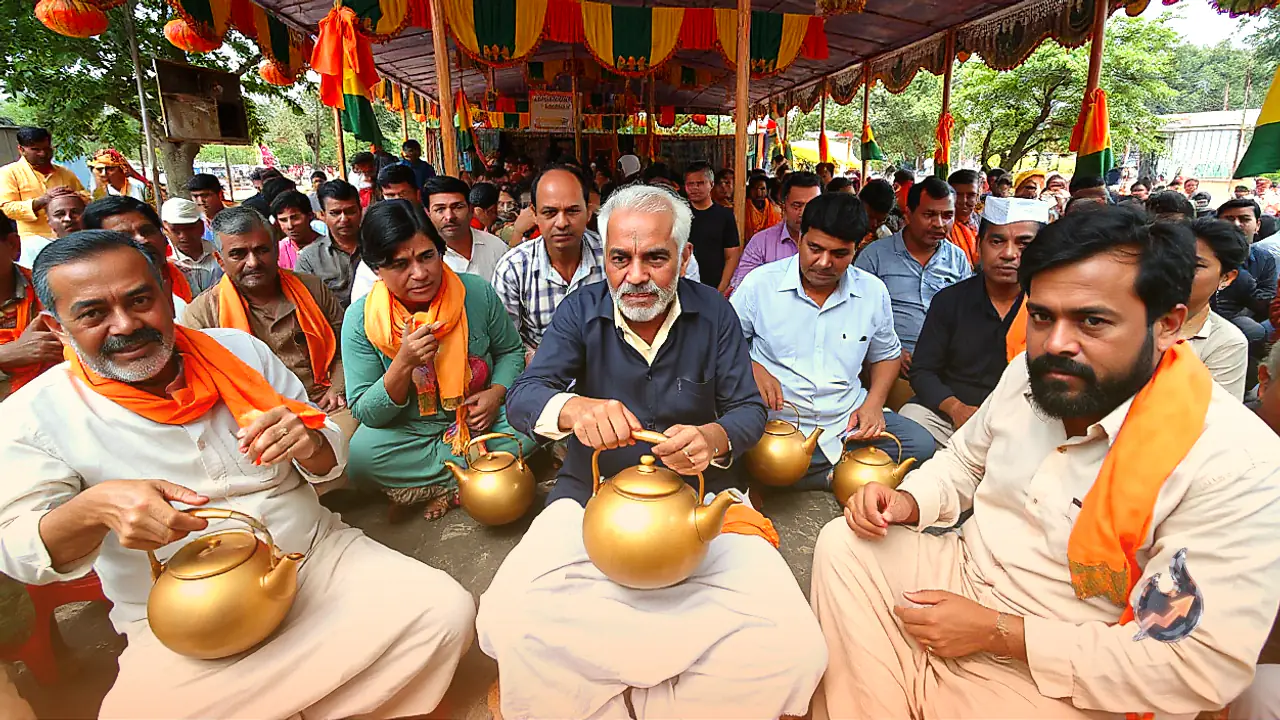 Unique election styles in Rajasthan, candidates campaign using kettles and jackfruit for sarpanch seats