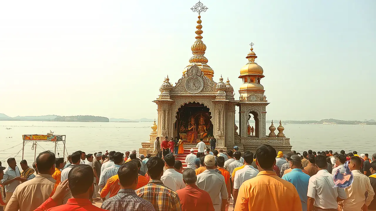 Unique Shrine on Sambhar Lake Shores Replaces Idols with Saints' Footprints Ahead of Grand Fair on October 12