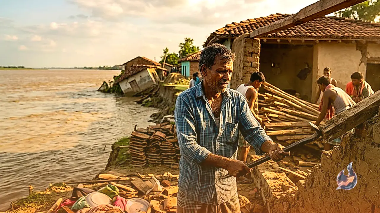 Villagers Tear Down Their Own Homes as Ghaghra River Swallows UP's Gopal Nagar Tadi