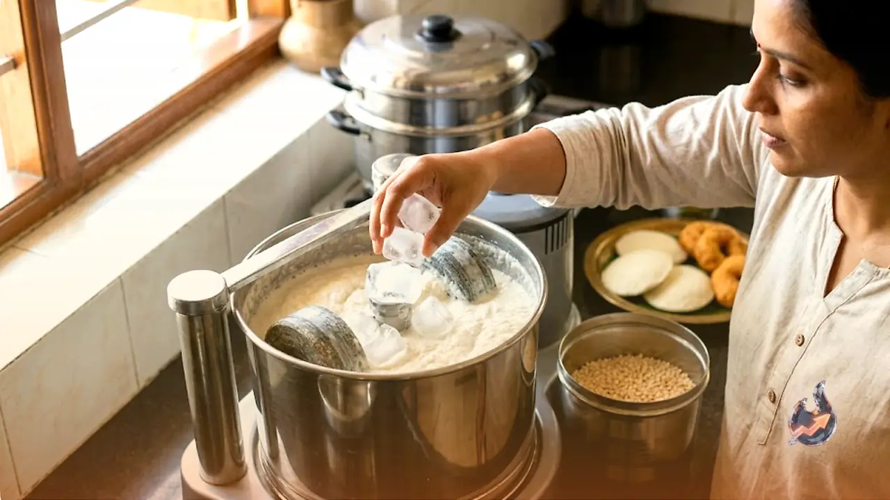 Adding Ice While Grinding Urad Dal Can Completely Change How Your Idli and Vada Turn Out