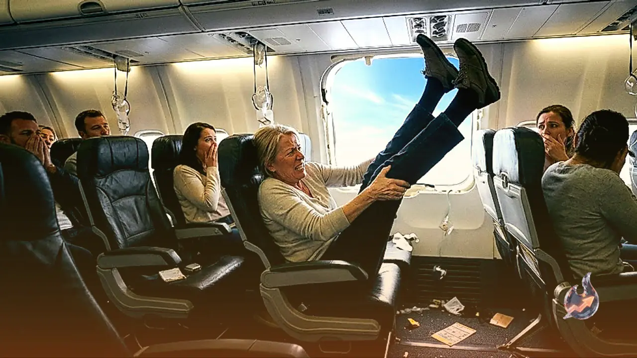 Wife held onto husband's legs for two minutes as he dangled halfway out of a Ryanair plane's blown window
