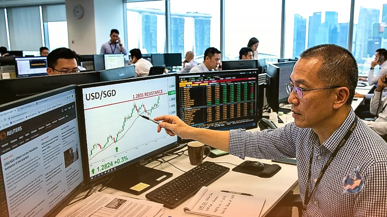 US Dollar Shows Upward Momentum Against Singapore Dollar but Resistance at 1.2835 Limits Gains