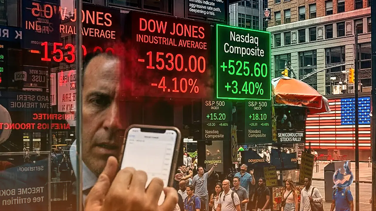 Tech Rally Saves Nasdaq as Geopolitical Crisis and Hawkish Fed Drag Down Dow Jones by Hundreds of Points