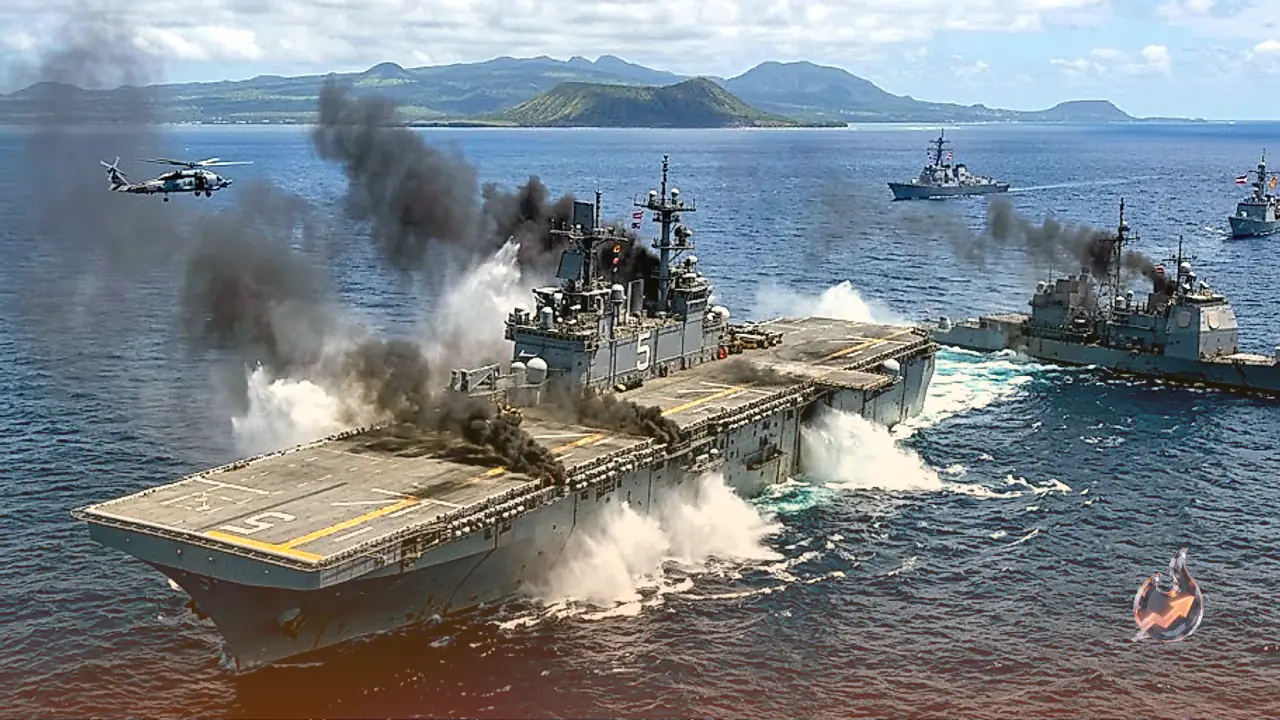 US Navy Sinks USS Peleliu and USS Mobile Bay During Massive RIMPAC Exercise Off Hawaii