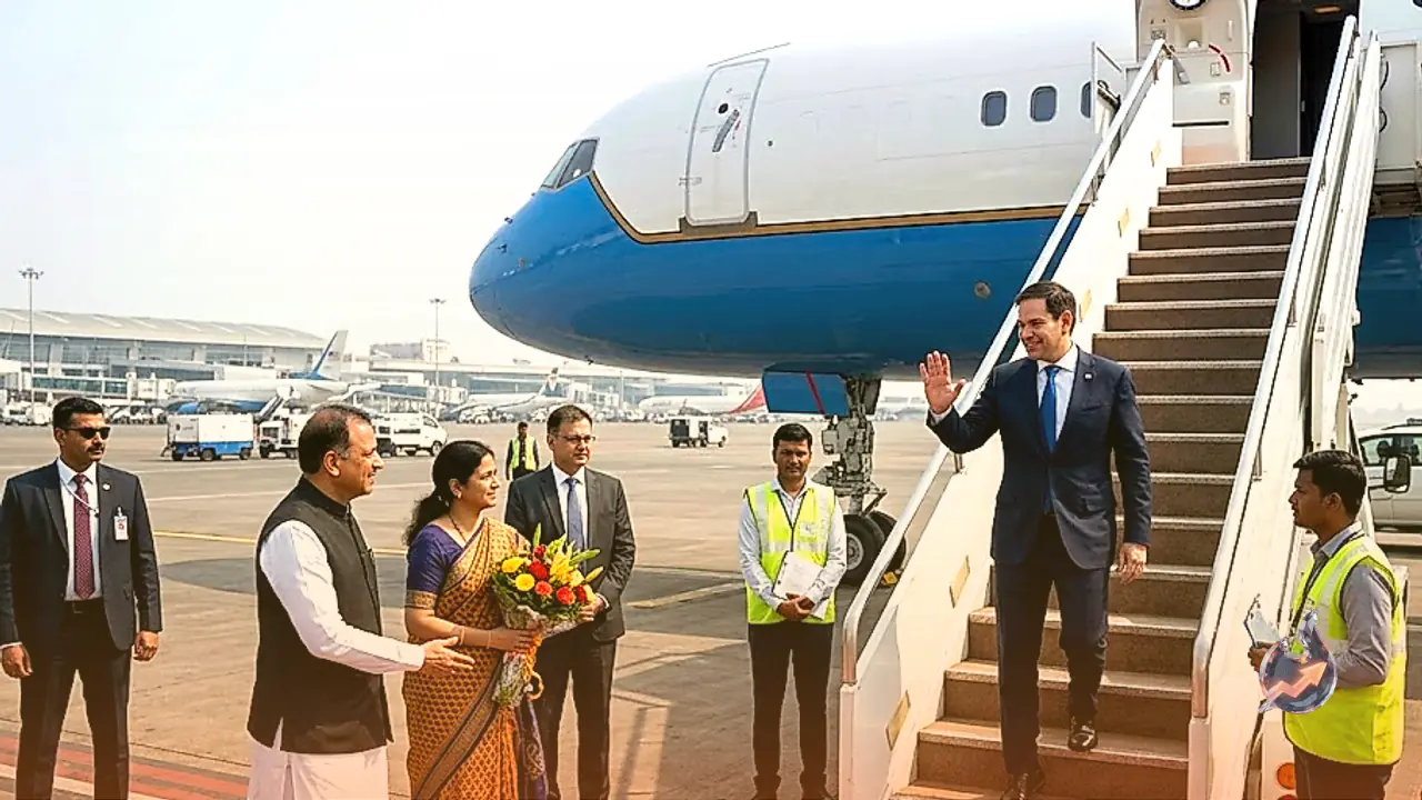 US Secretary of State Marco Rubio Arrives in India for Three-Day Visit, Will Travel to Mumbai and Jamnagar