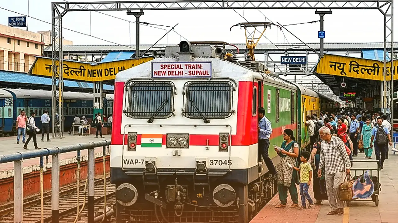 Northern Railway Announces Daily Special Train Between New Delhi and Supaul Serving Key Stops in UP and Bihar