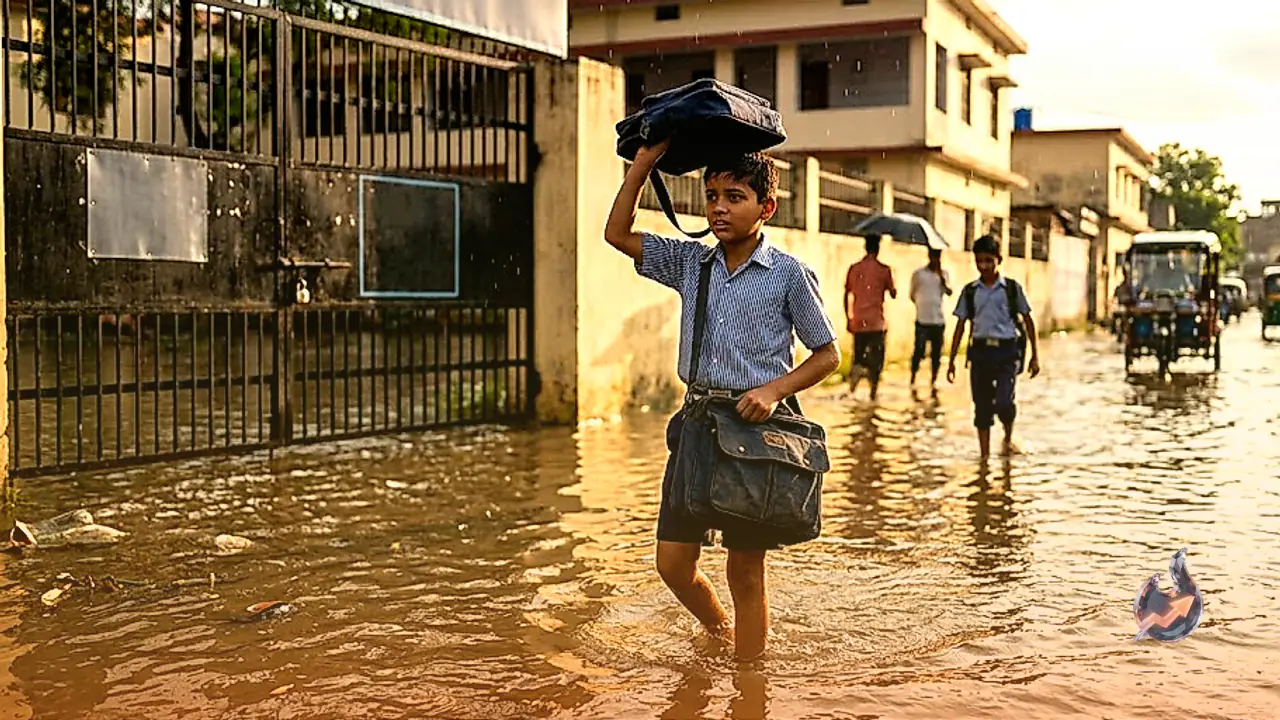 Heavy Rainfall Triggers School Closures Across Multiple Districts in Uttar Pradesh and Uttarakhand