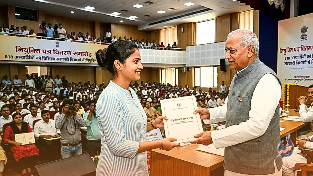 उत्तर प्रदेश के 818 चयनित अभ्यर्थियों को मिले नियुक्ति पत्र, सीएम ने दी बधाई