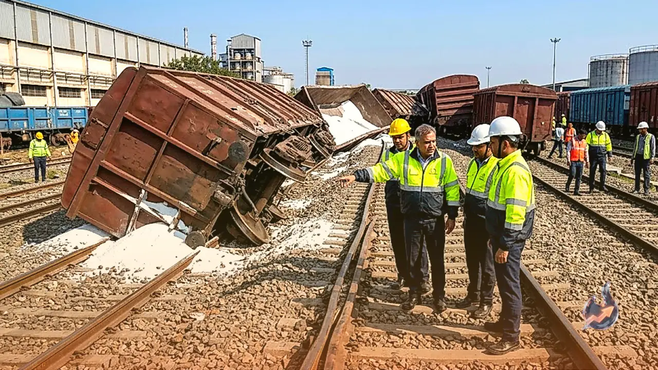 Seven Wagons of a Fertilizer Goods Train Derail at Indorama Siding in Amethi, Major Accident Averted