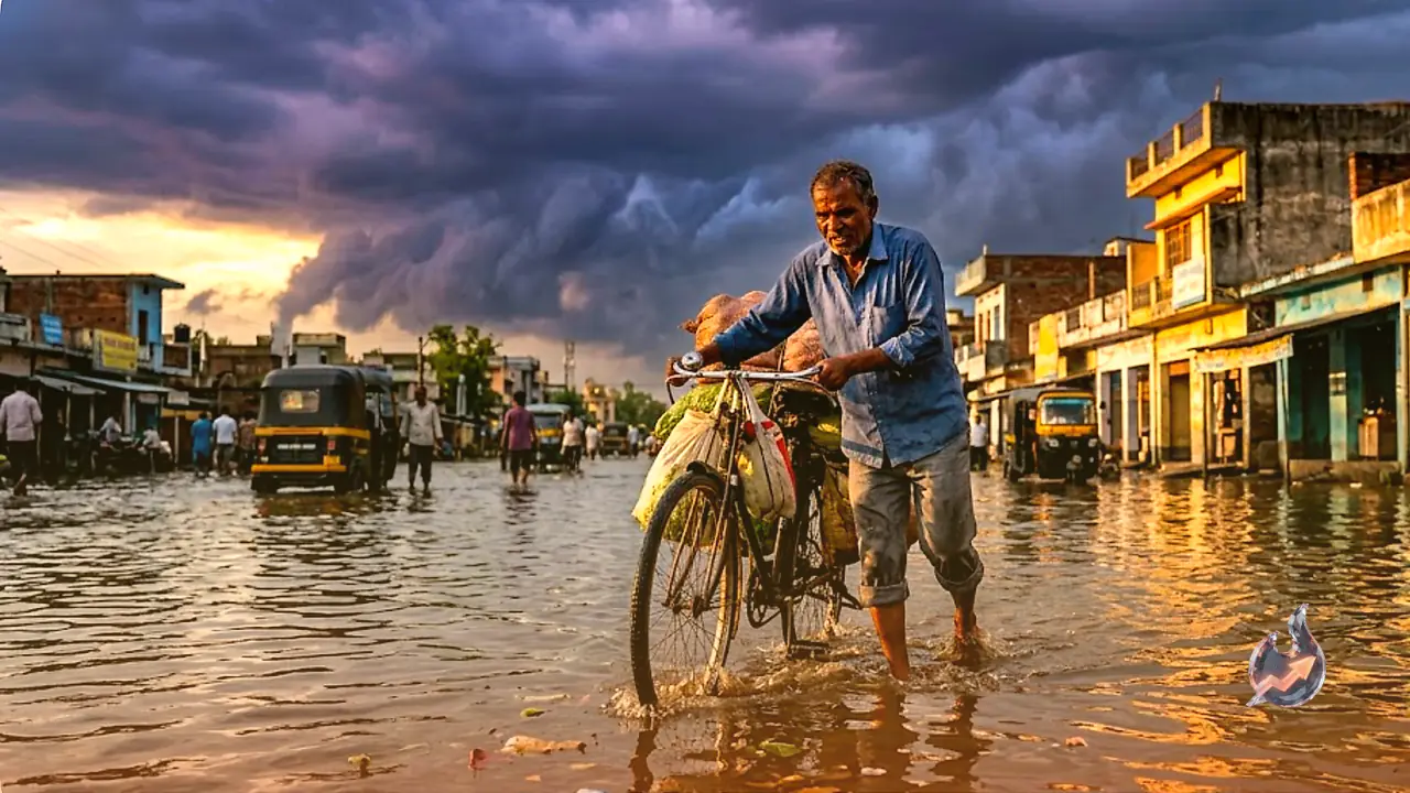 Cyclonic Circulation Grips Central Uttar Pradesh as Bahraich Records Season's Heaviest Rainfall, IMD Warns of 60 kmph Storms