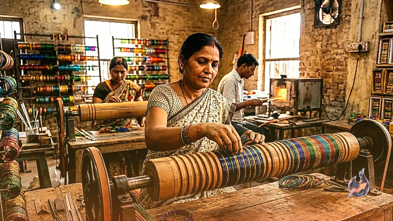 How Colorful Glass Bangles Are Made in Firozabad From Wooden Rollers to Final Packaging