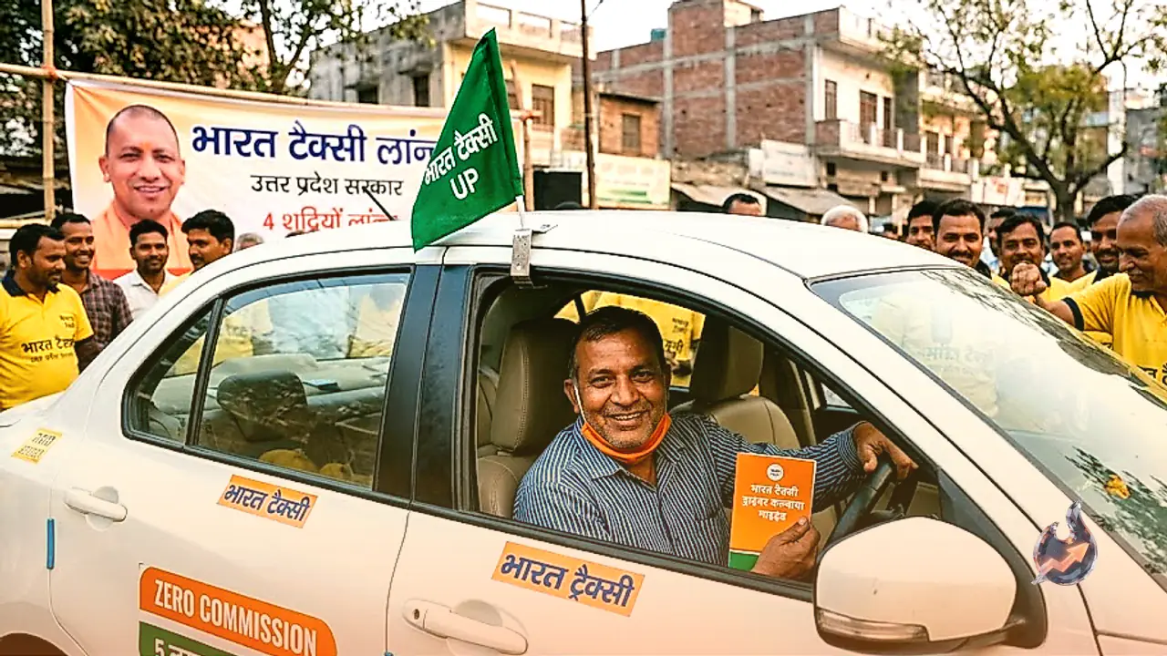 Uttar Pradesh Rolls Out Bharat Taxi with Zero Commission and 5 Lakh Rupee Safety Cover for Drivers