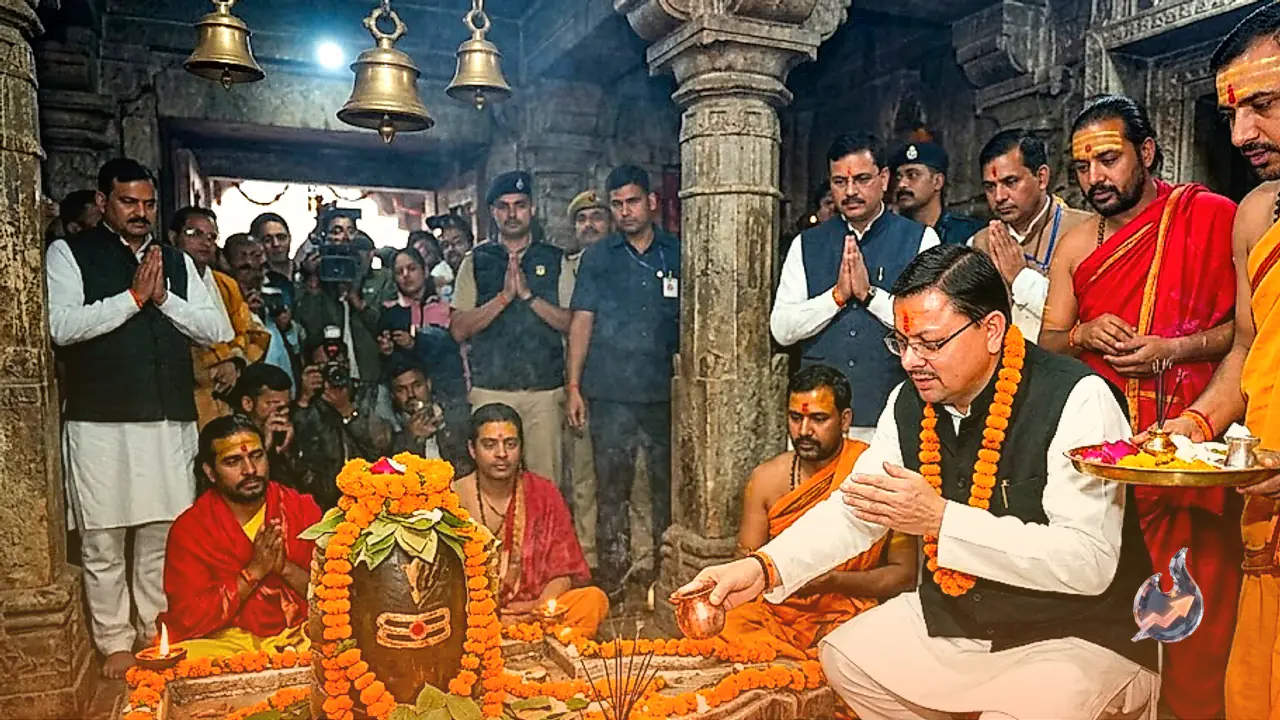 Uttarakhand CM Dhami Offers Special Prayers at Kashi Vishwanath Temple in Uttarkashi as PM Modi Marks 25 Years of Public Service