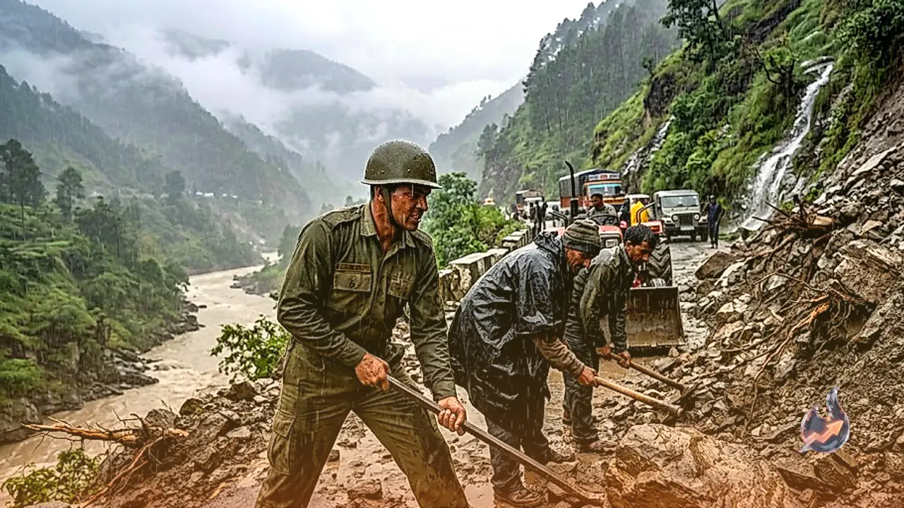 Heavy Rain Alert Issued Across Uttarakhand as Landslides Block China-Nepal Highway and Remote Villages