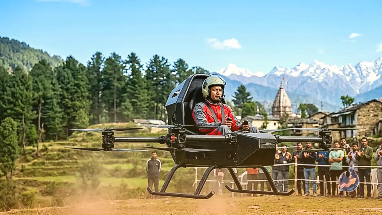 Uttarakhand Innovator Ravi Tamta Successfully Test Flies Electric Flying Vehicle Prototype Hapida SkyNeX