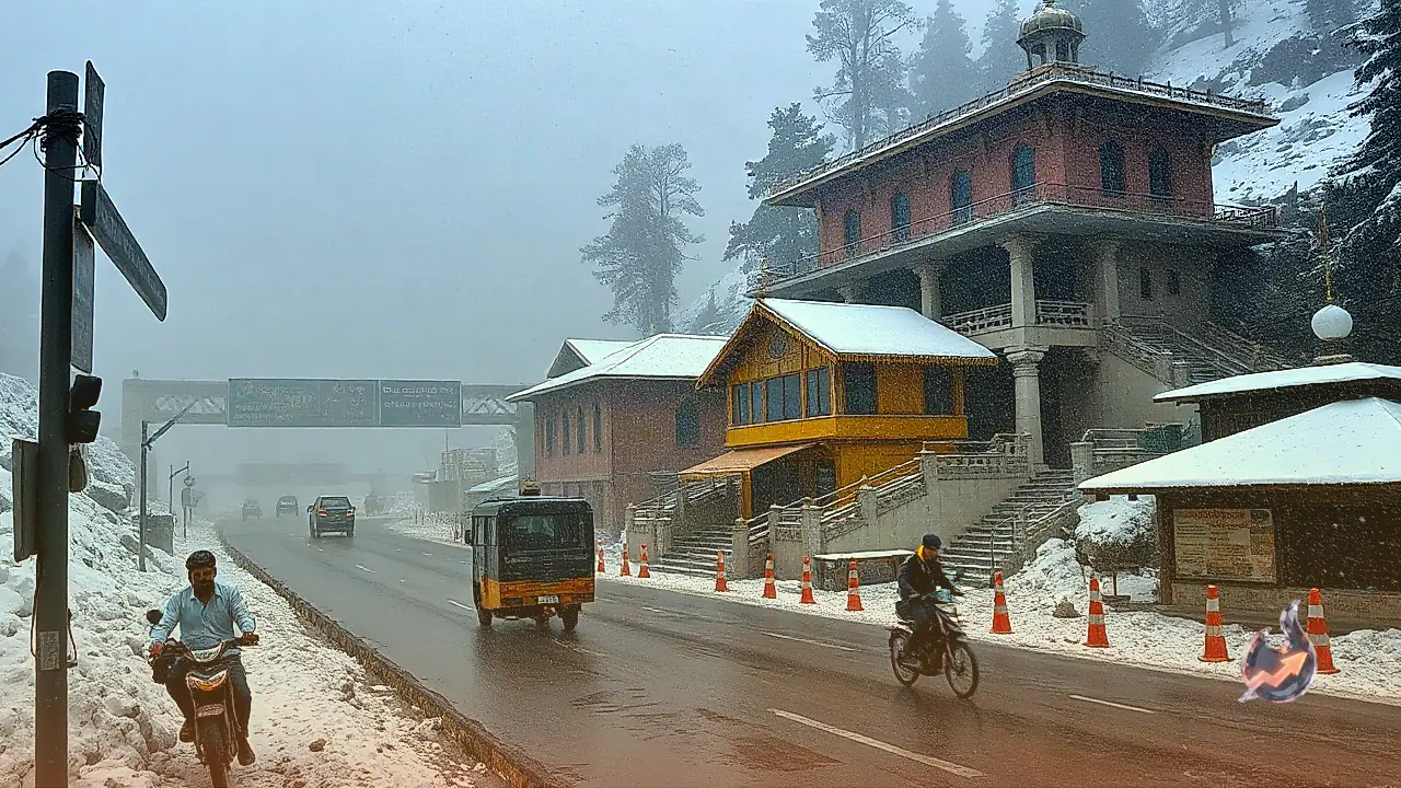 Uttarakhand Weather Shift: Snow blankets peaks and heavy rains lash lower regions as highways close