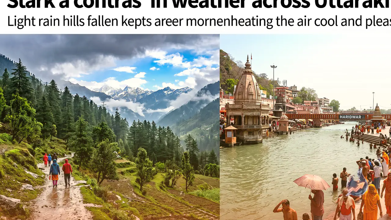 उत्तराखंड में बदलता मौसम: पहाड़ों में बारिश से राहत, हरिद्वार और उधम सिंह नगर में चढ़ेगा पारा