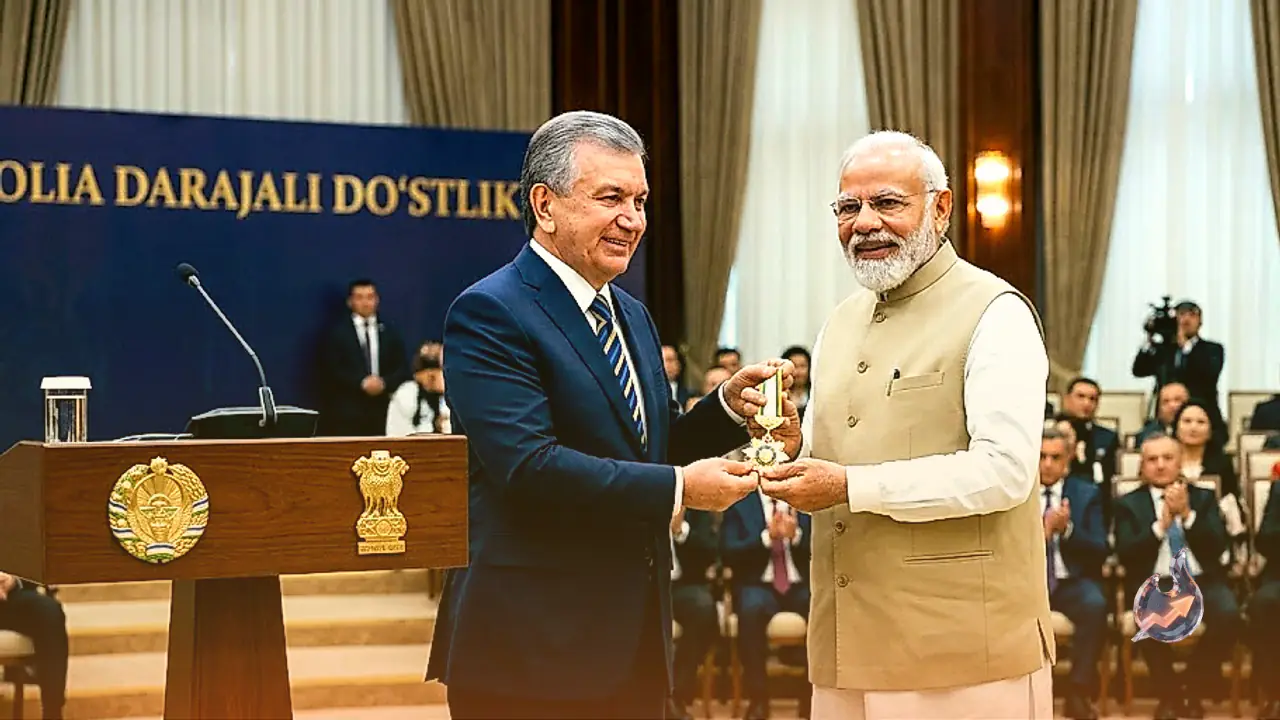 Prime Minister Narendra Modi Awarded Uzbekistan's Highest State Honor 'Oliy Darajali Dustlik'