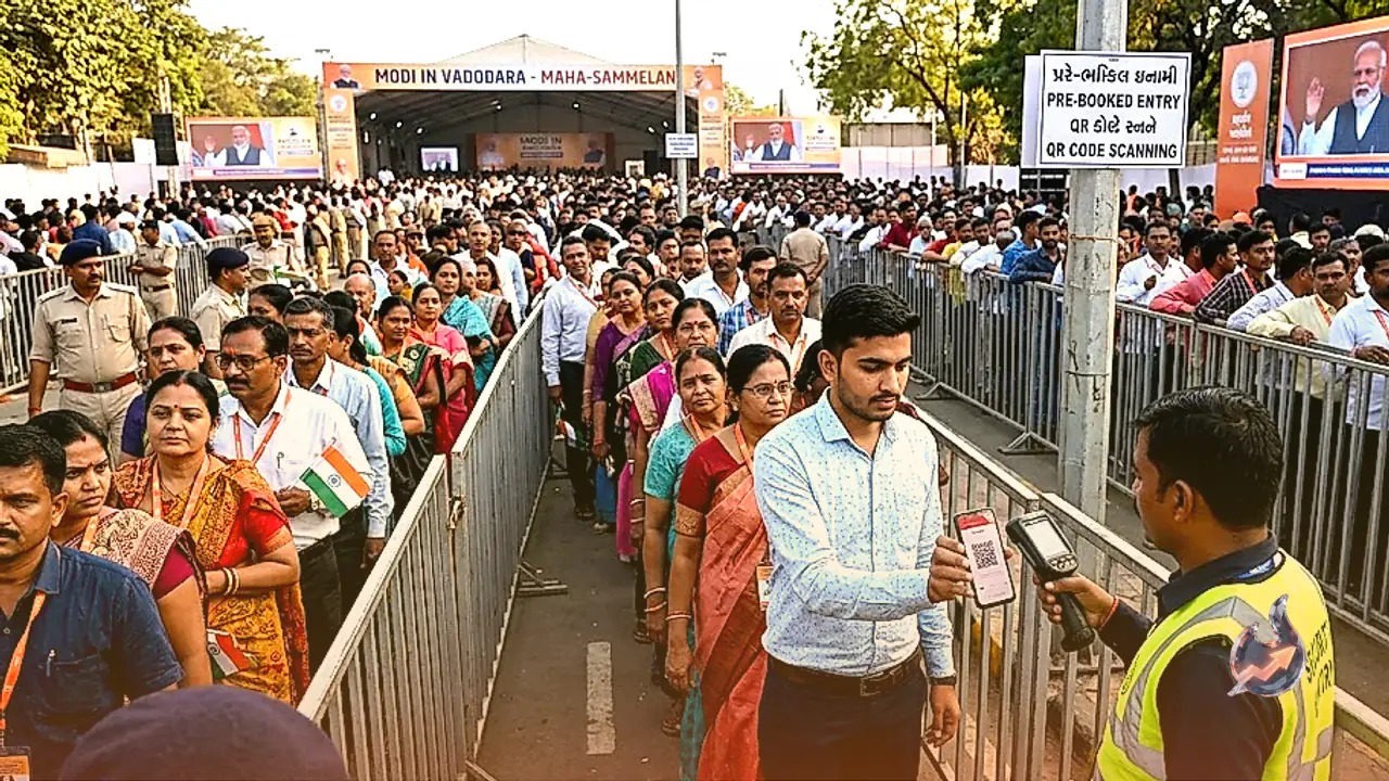 वडोदरा में पीएम मोदी को सुनने के लिए 42000 से ज्यादा नाम वेटिंग लिस्ट में, एंट्री QR कोड स्कैन के बाद