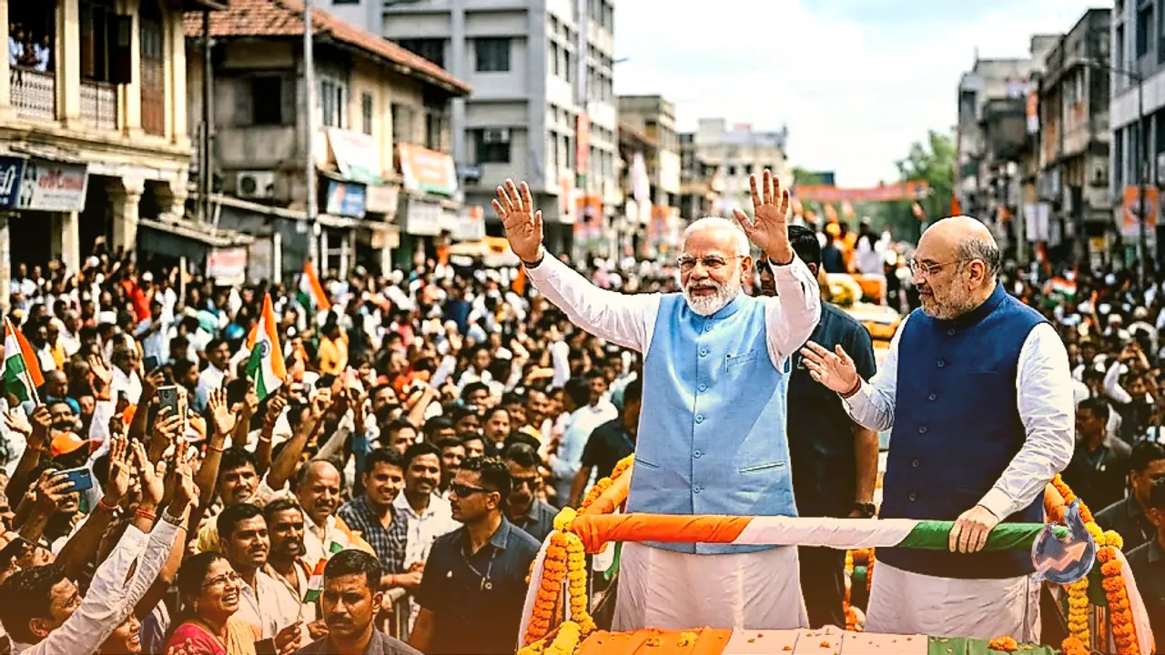वडोदरा में प्रधानमंत्री नरेंद्र मोदी का जोरदार स्वागत, अमित शाह ने अटूट भरोसे का किया जिक्र