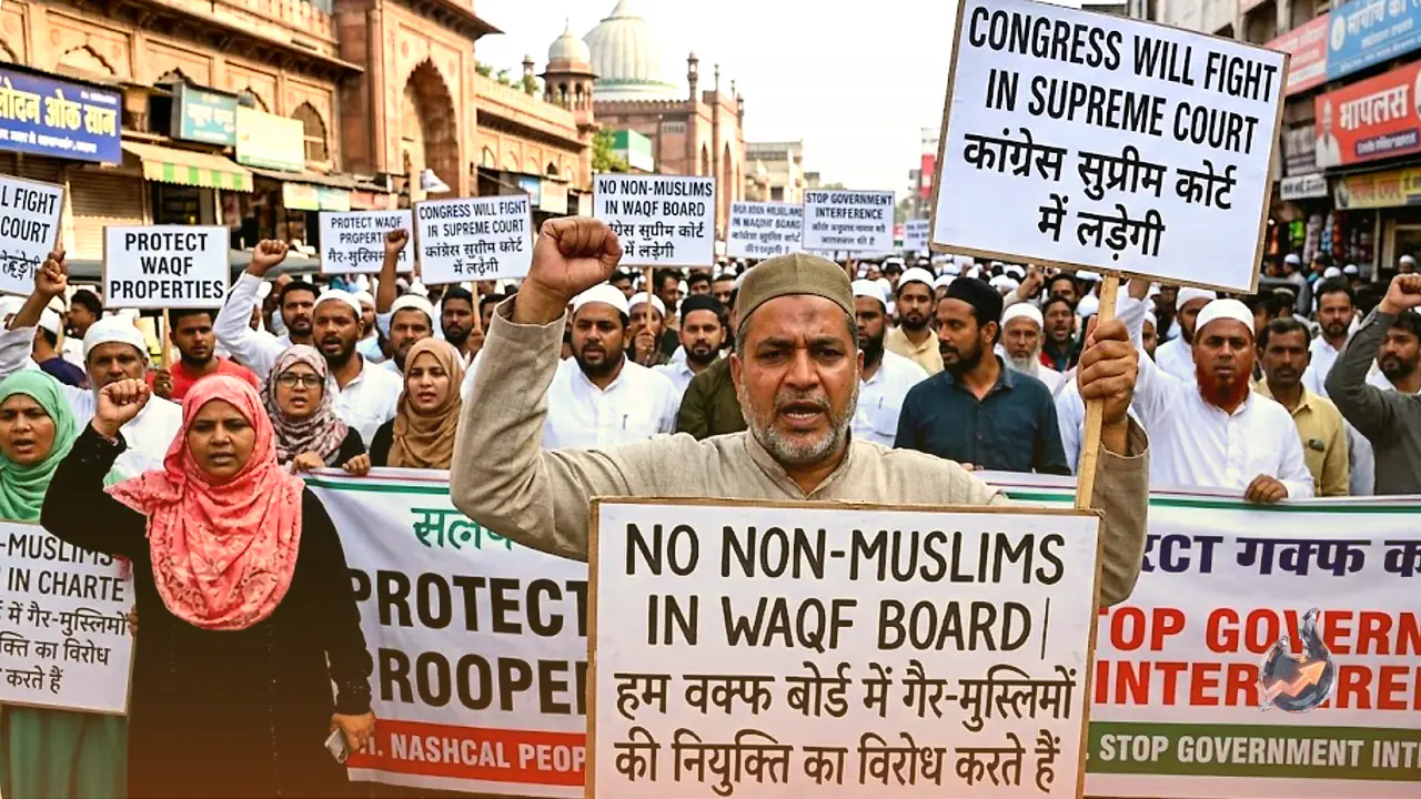 Bhopal Erupts in Protest as Madhya Pradesh Names Non-Muslim Members to Waqf Board, Congress Vows Supreme Court Fight