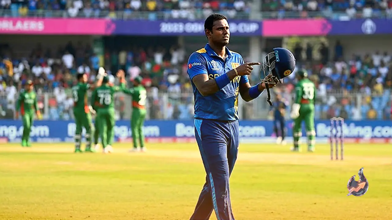 Unique ODI Controversy As Angelo Mathews Becomes First Batter Dismissed Timed Out Without Facing A Ball