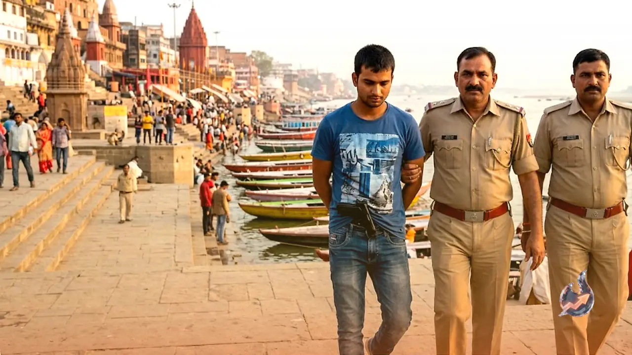 Varanasi Youth Arrested for Wearing Fake Pistol in Instagram Reel at Dashashwamedh Ghat